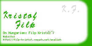 kristof filp business card